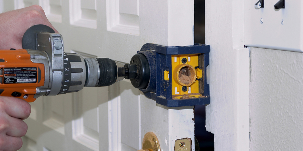 Drilling Lock Mounting Holes In Door