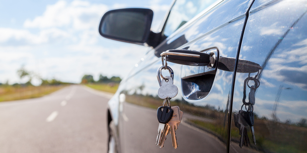 Key Turned In Car Lock