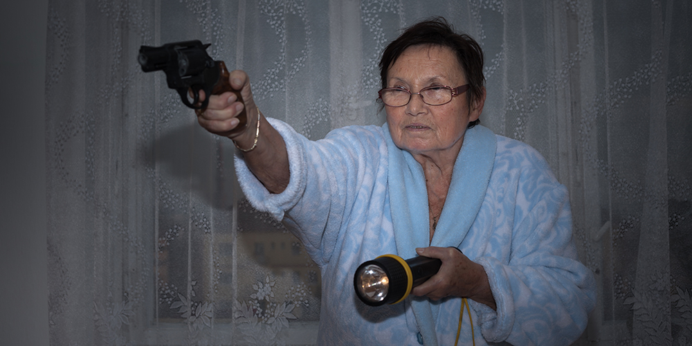 Senior With Gun