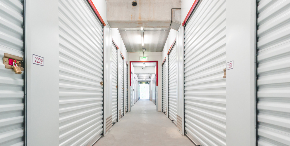 Locked Storage Unit Hallway